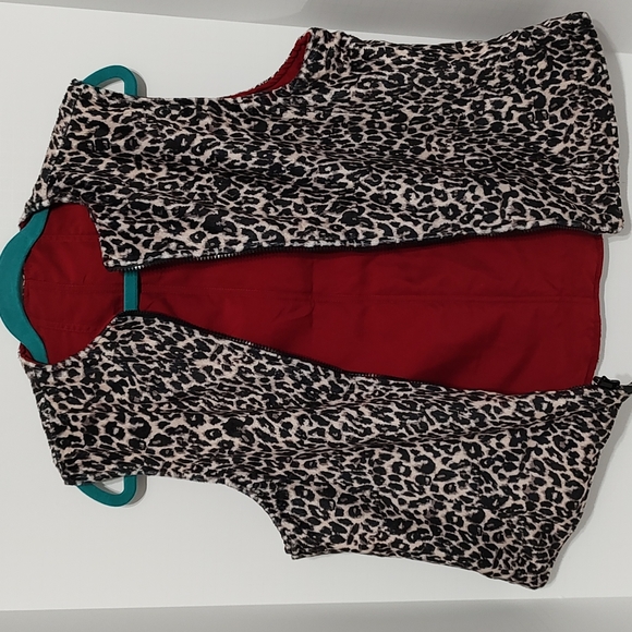 Susan Bristol Reversible Animal Print & Red Vest sz XL - Picture 3 of 6